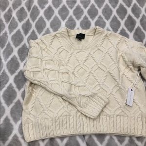 Lumiere cable knit Crew sweater